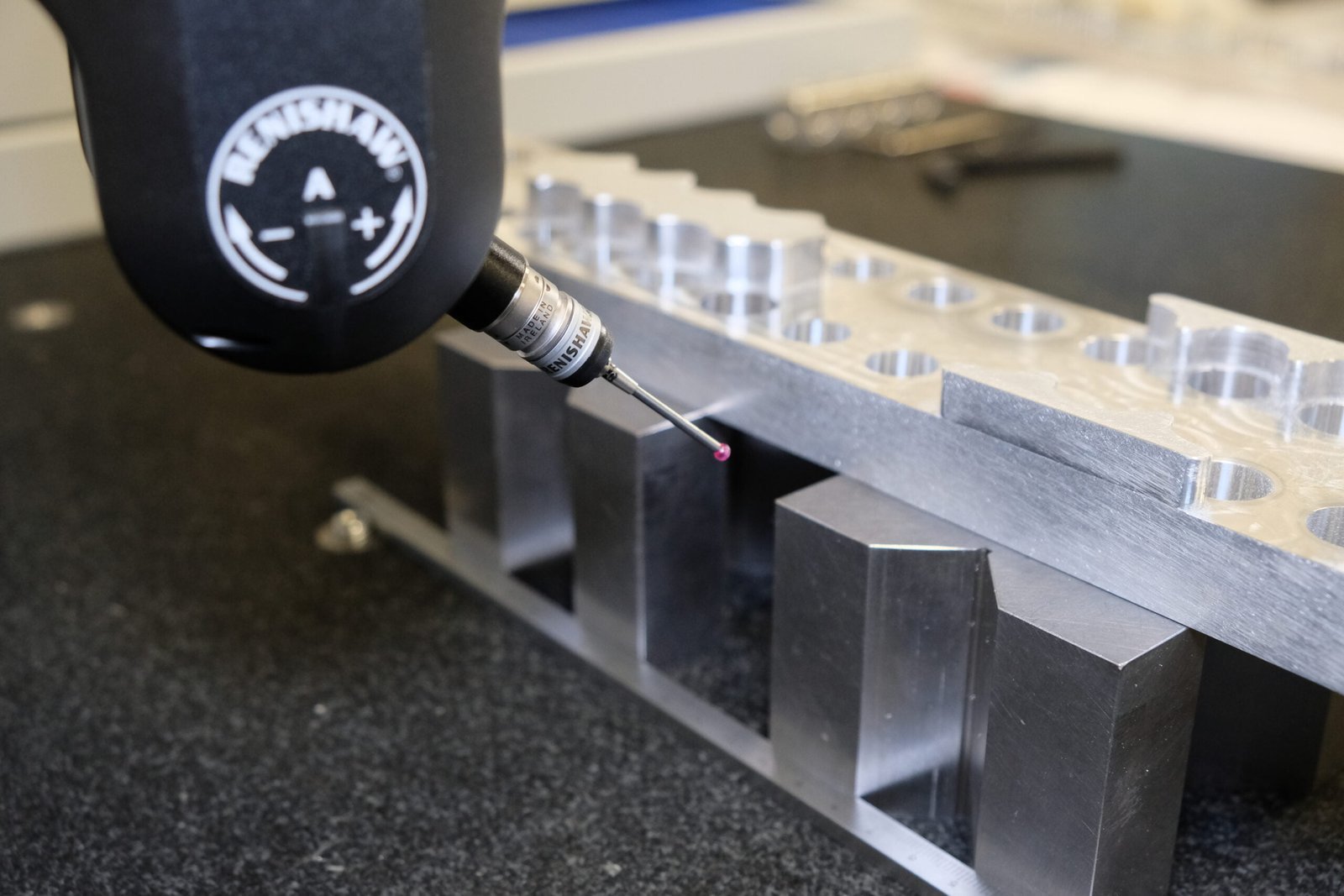 Surface finish detail on a CNC-machined part