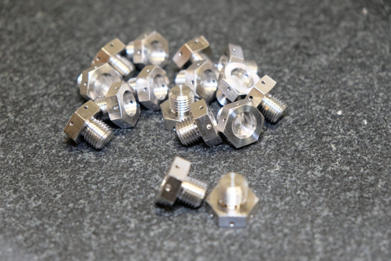 Precision CNC milling on a technical component