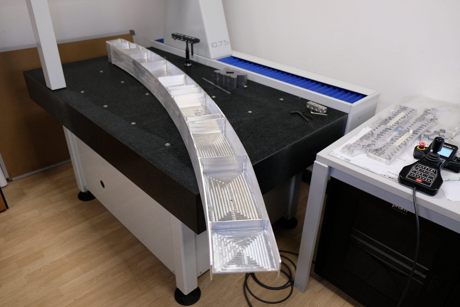 CNC machining on a large plate component